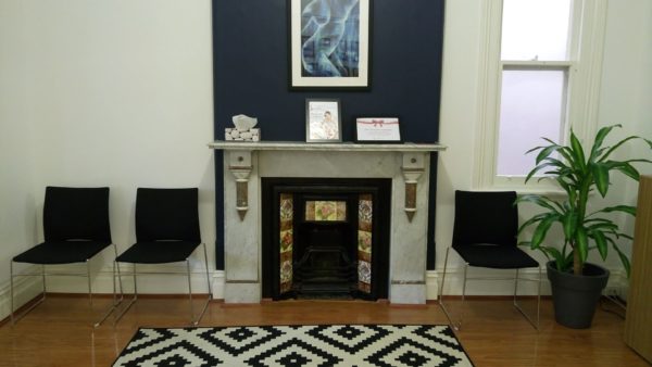 Clinic waiting room at St George Health in Kogarah.